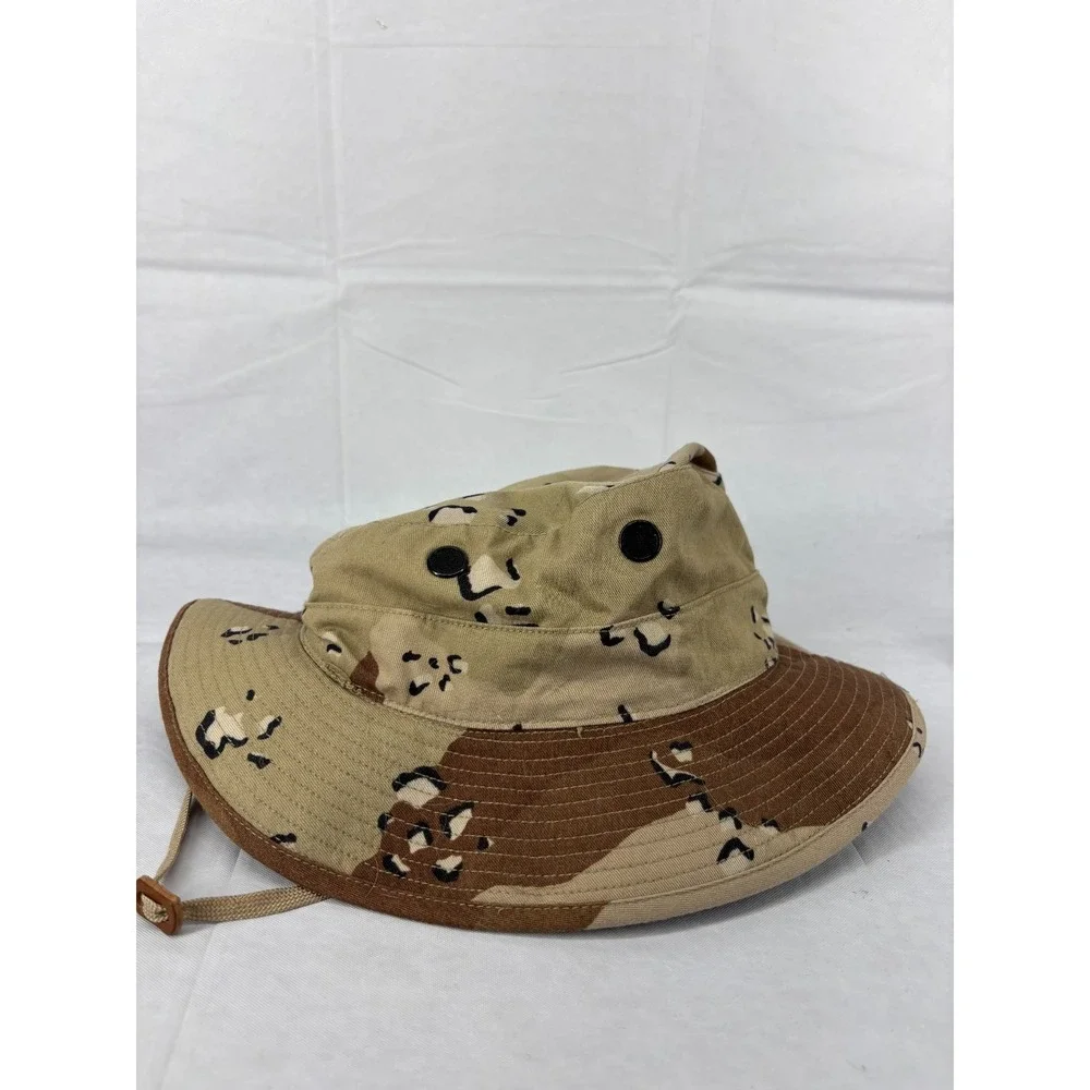 US Army Desert Boonie Hat Camouflage Sun Hot Weather 6 7/8 NWOT Chocolate Chip D